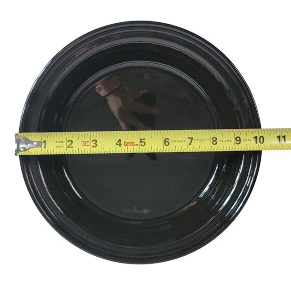 Fiesta Dinnerware Homer Laughlin Black Pie Baker #487 10 1/8" USA Original Box - Picture 7 of 10